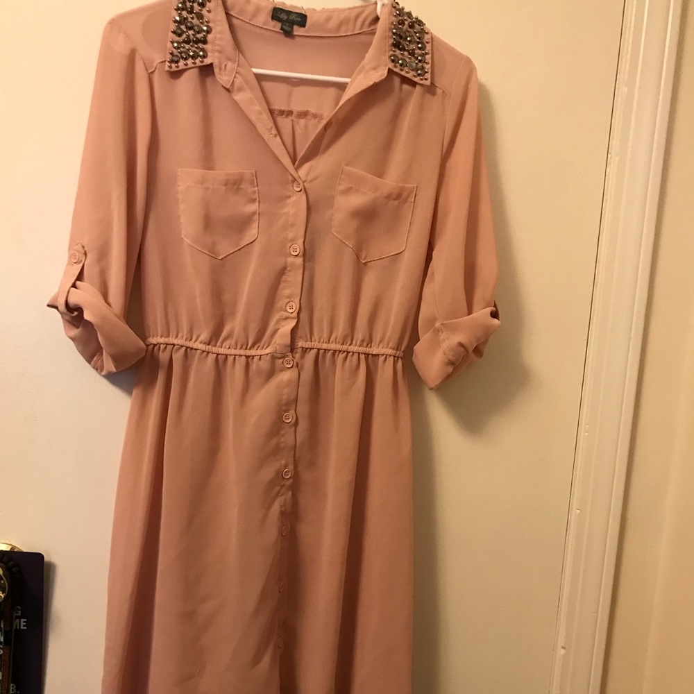 Pink high/low dress